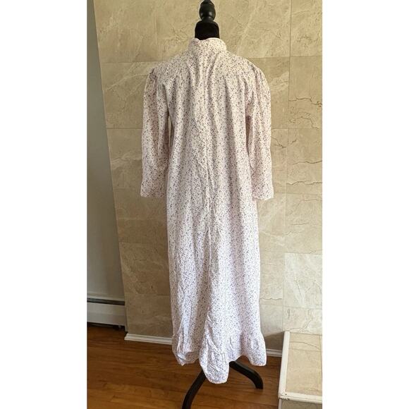 VTG 80s Avon Flannel Nightgown - M, Purple Soft Modest Grannycore Cottagecore - Picture 5 of 13